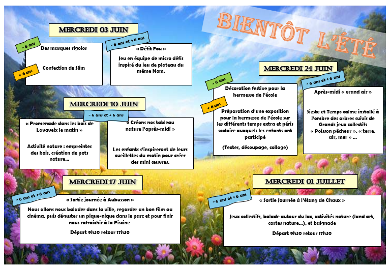 MERCREDI JUIN JUILLET 2026